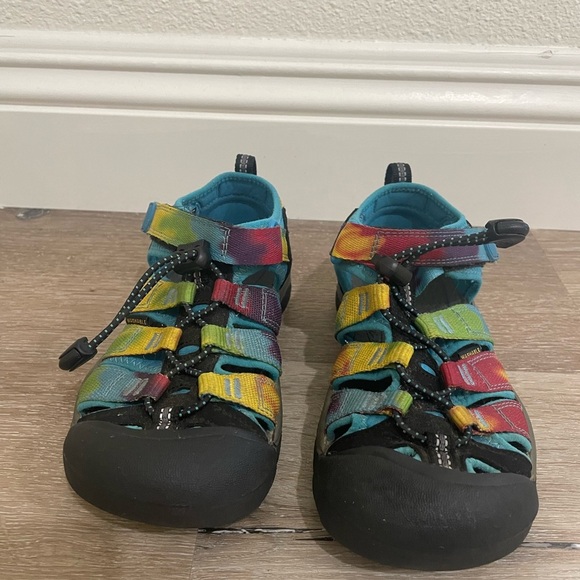 Keen Newport Tie Dye Rainbow Kids Outdoor Water Quick Dry Shoes - Picture 7 of 16